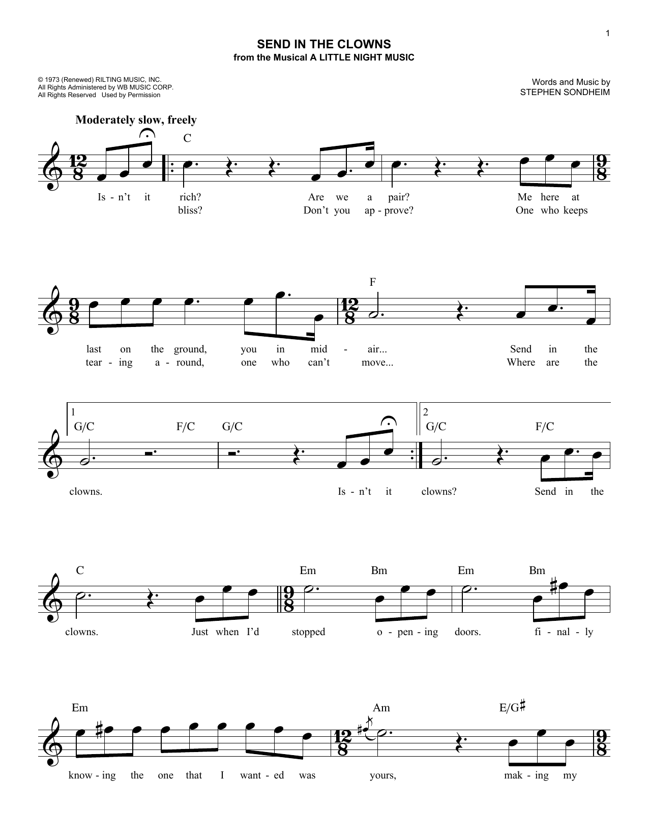 Produktbild zu: Send In The Clowns