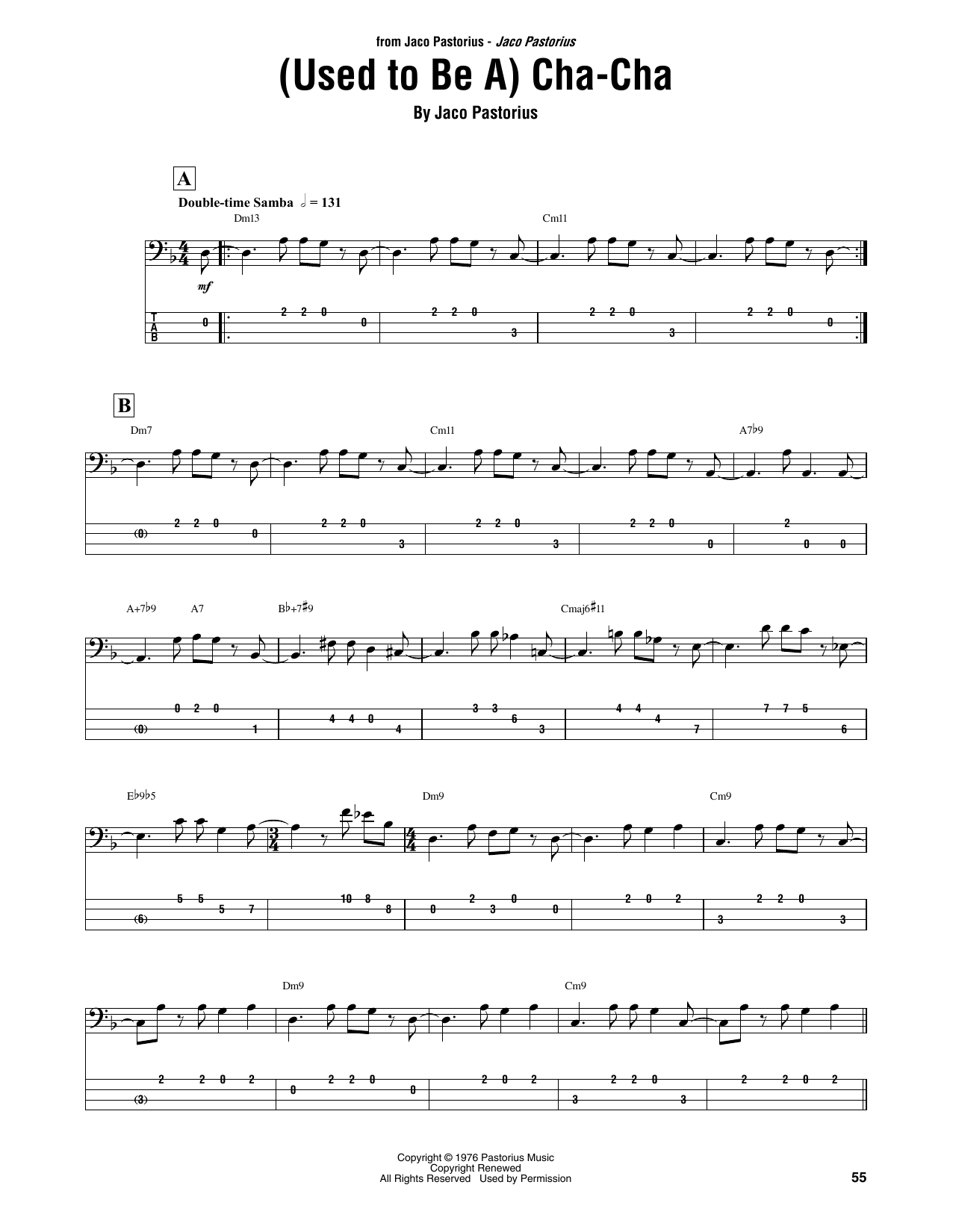 Produktgalerie: Seite 1 von 1 (Used To Be A) Cha Cha, Jaco Pastorius, E-Bass