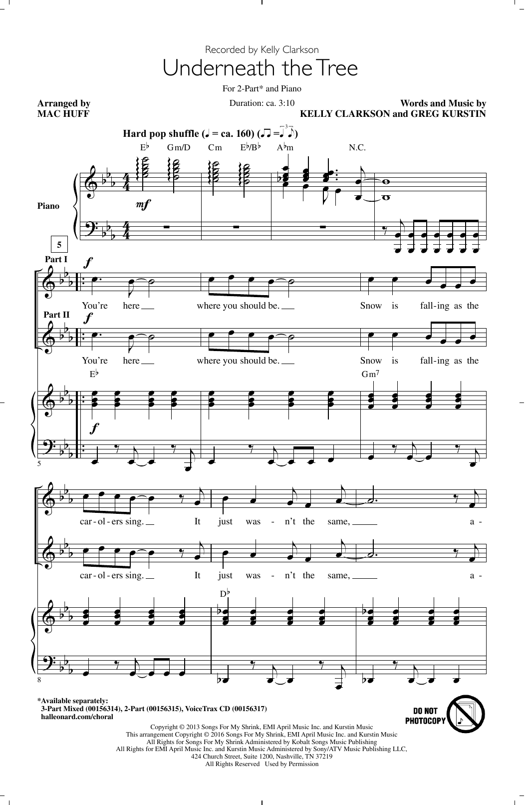 Produktbild zu: Underneath The Tree (arr. Mac Huff)