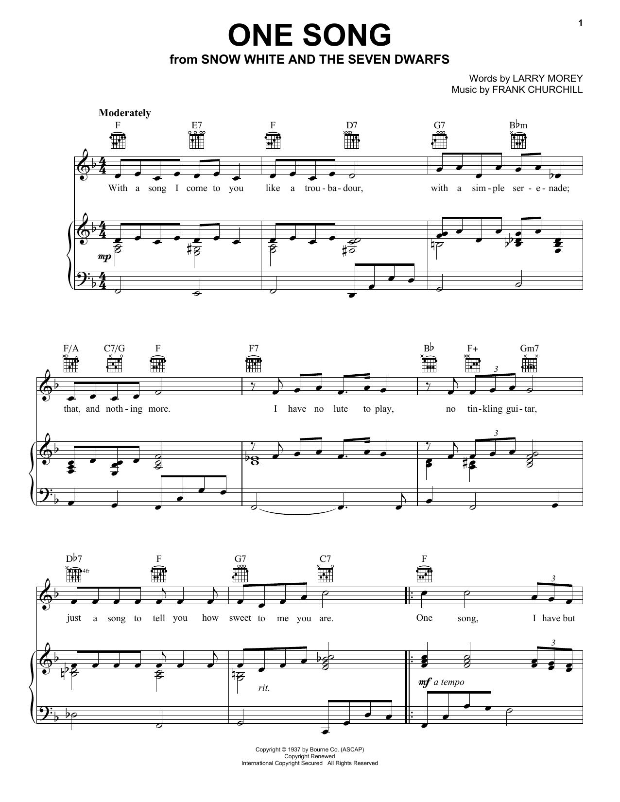 Produktbild zu: One Song