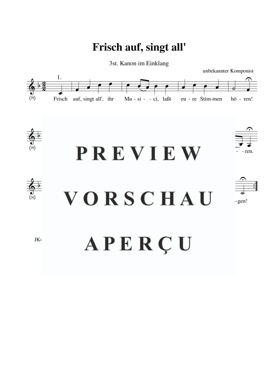 Frisch auf, singt all´