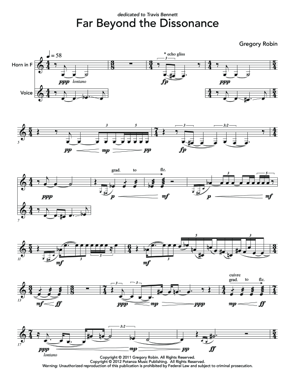 Produktgalerie: Seite 1 von 8 Far Beyond the Dissonance, , (Horn in F Solo)