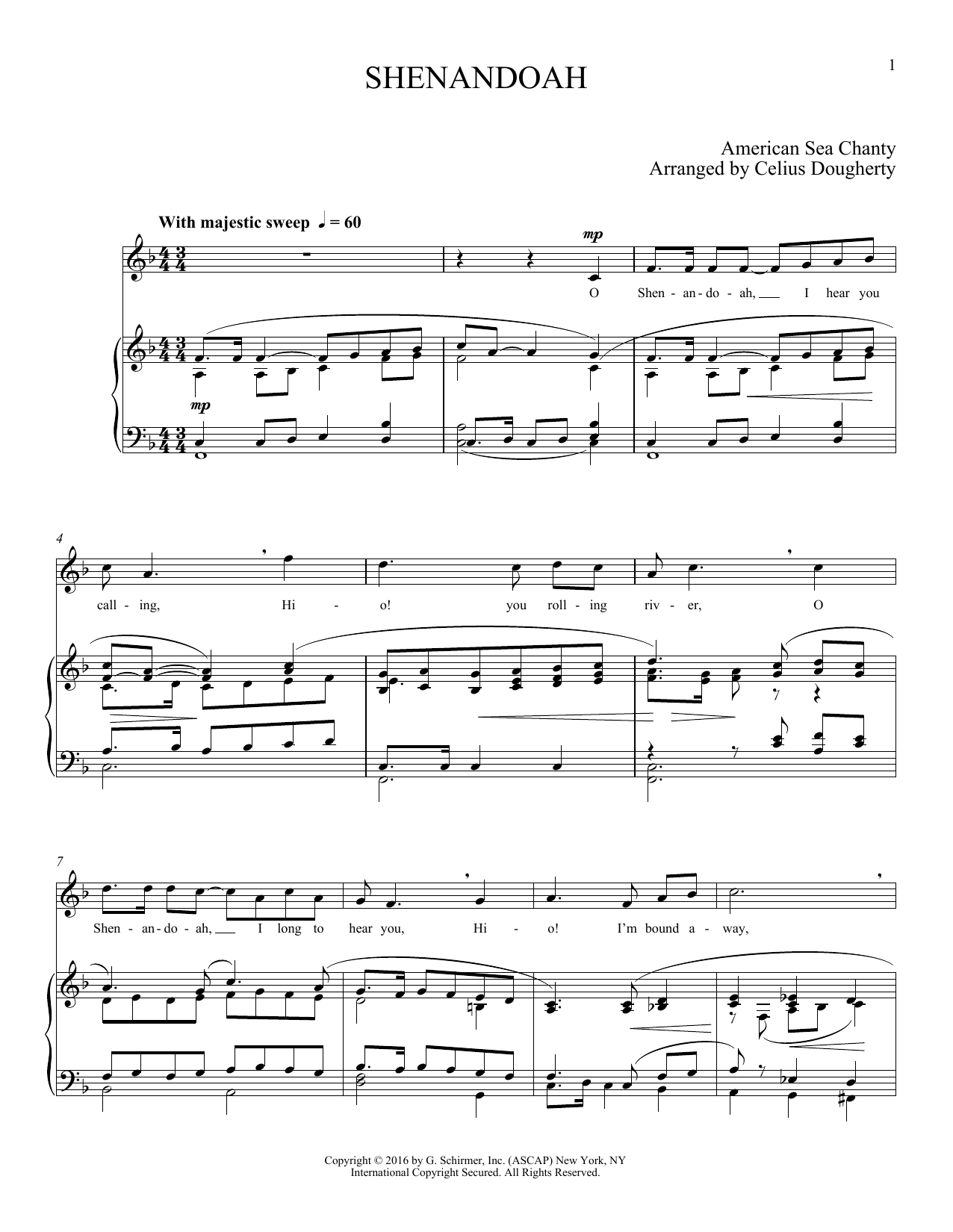 Produktgalerie: Seite 1 von 1 Shenandoah, American Folksong, Gesang, Klavier