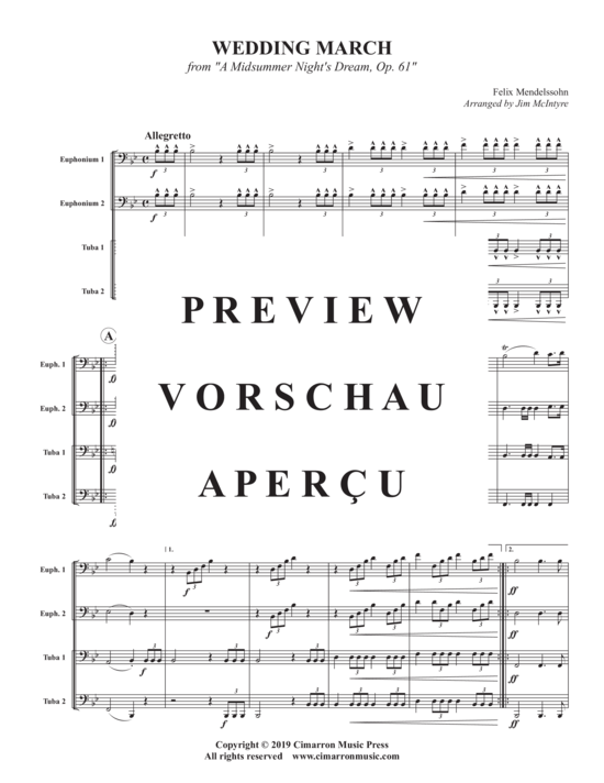 Product gallery: Page 3 of 17 Wedding March , , (Tuba Quartett EETT)