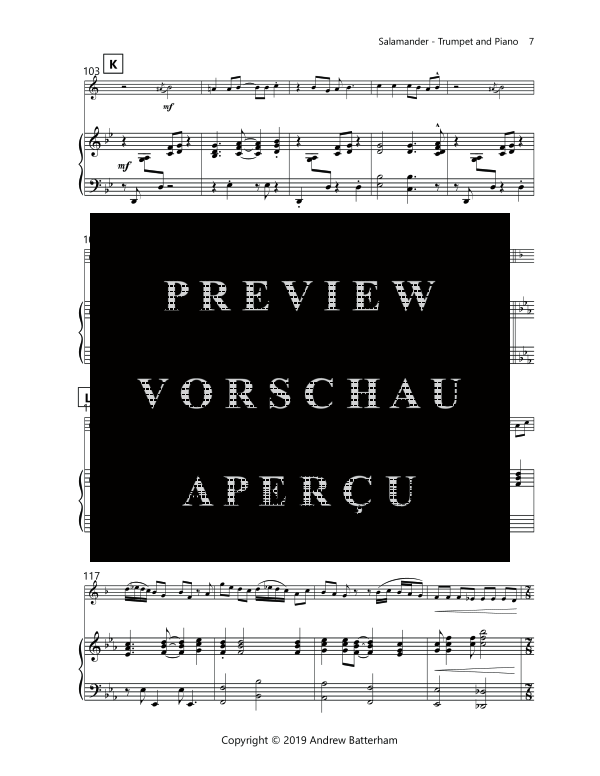 Produktgalerie: Seite 11 von 11 Salamander, , (Trompete in B und Klavier)