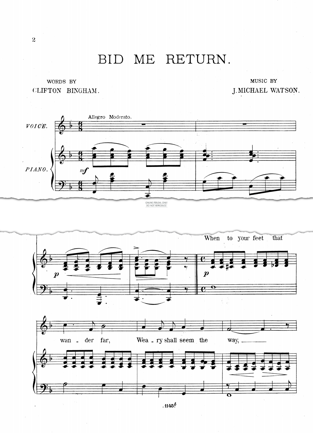 Produktgalerie: Seite 1 von 1 Bid Me Return, Michael Watson, Gesang, Klavier