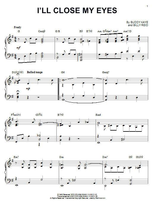 Product gallery: Page 1 of 1 I'll Close My Eyes (arr. Brent Edstrom), Kenny Burrell