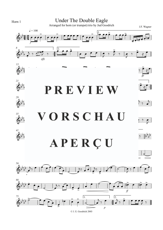 Produktgalerie: Seite 5 von 7 Unter dem Doppeladler, , Horn Trio