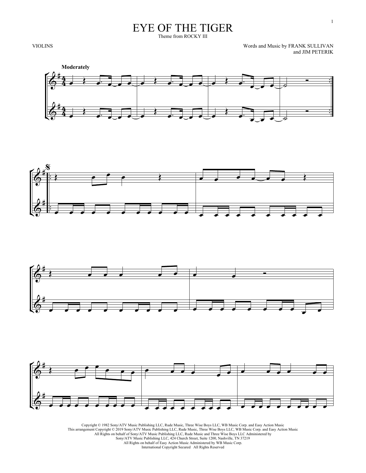 Product gallery: Page 1 of 1 Eye Of The Tiger, Survivor