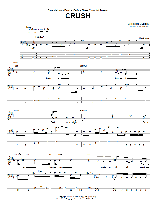 Produktgalerie: Seite 1 von 1 Crush, Dave Matthews Band, E-Bass