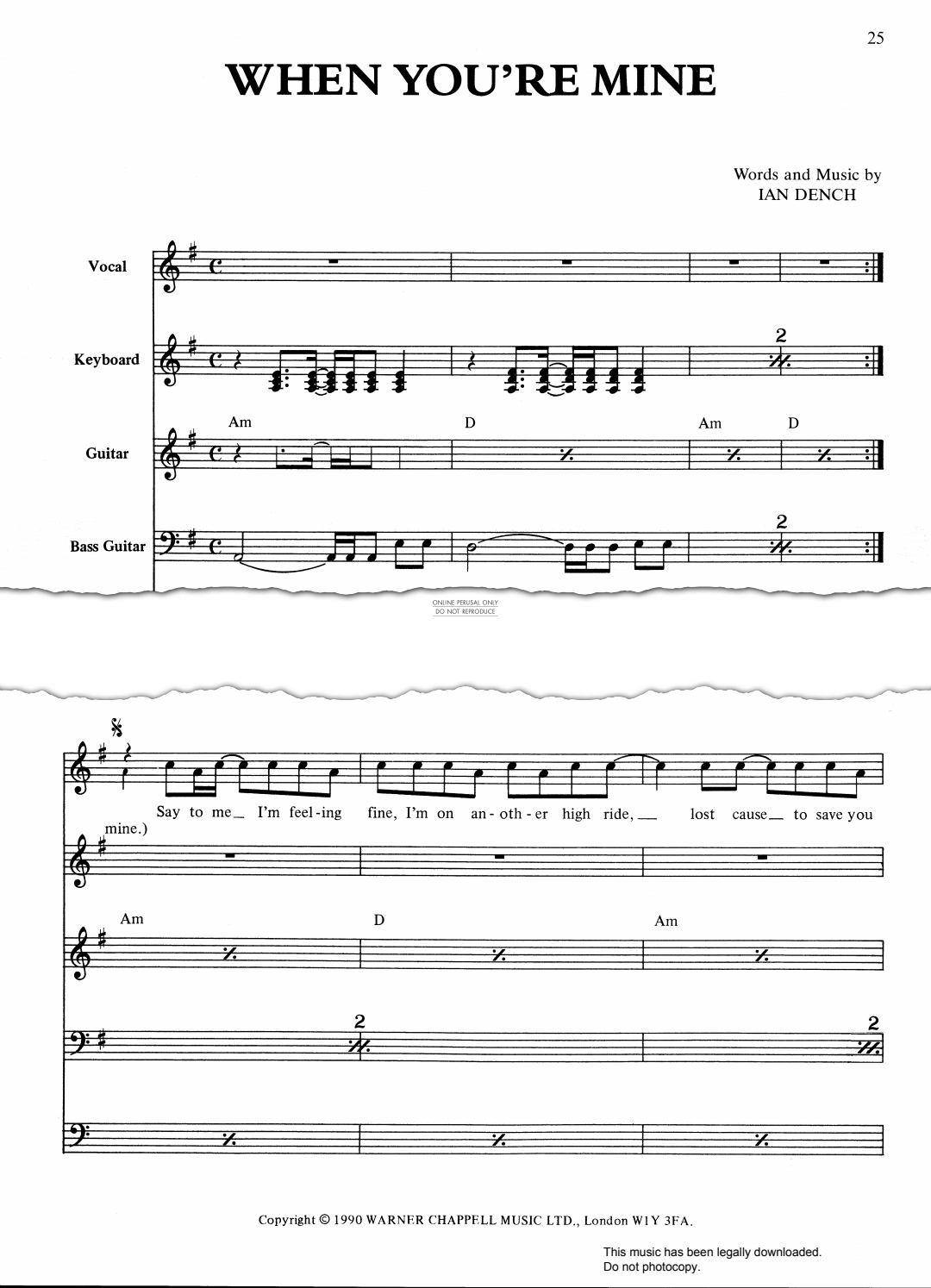 Product gallery: Page 1 of 1 When You're Mine, EMF