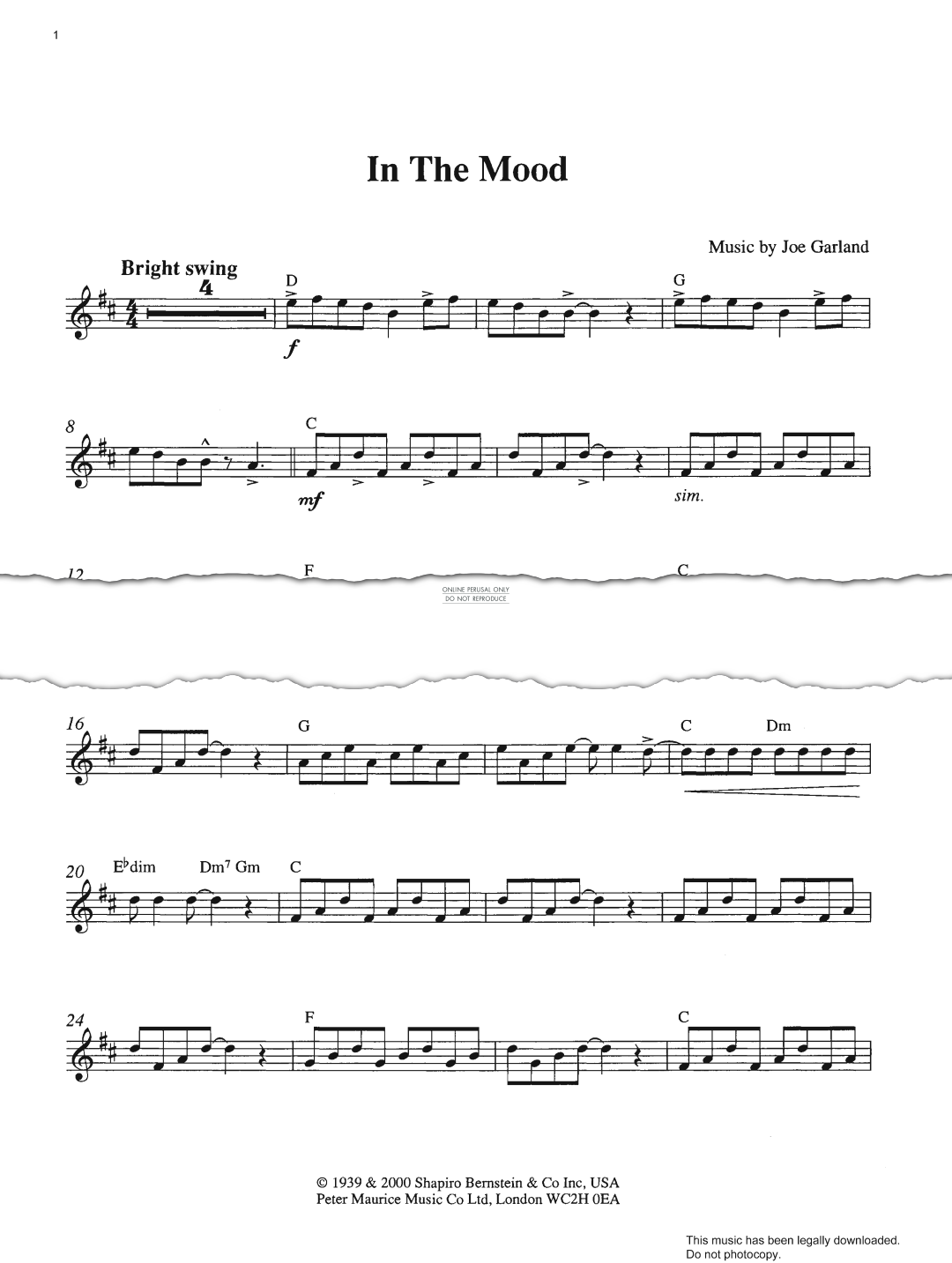 Produktbild zu: In The Mood
