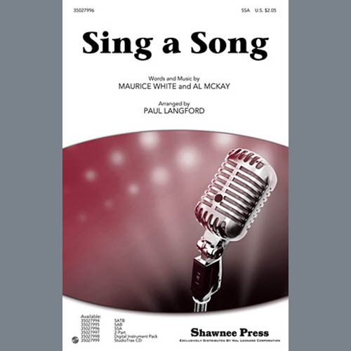 Produktbild zu: Sing A Song (arr. Paul Langford)