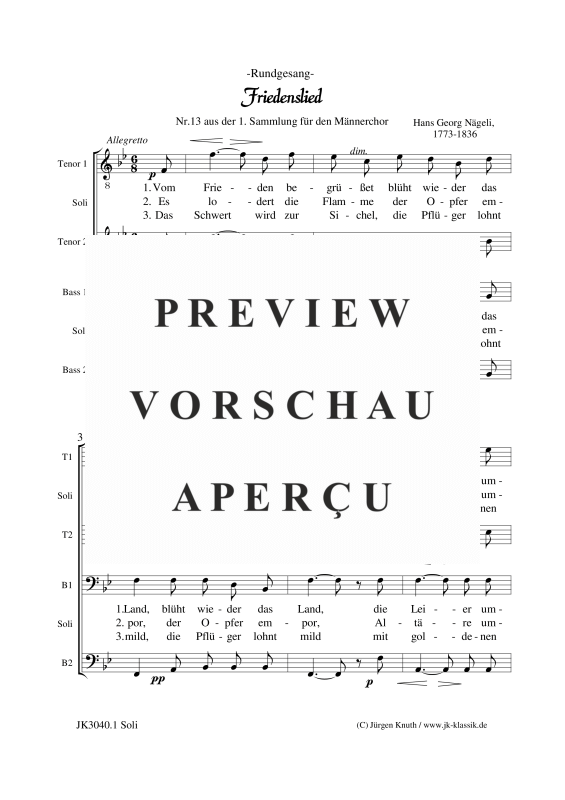 gallery: Friedenslied (Rundgesang), , Männerchor