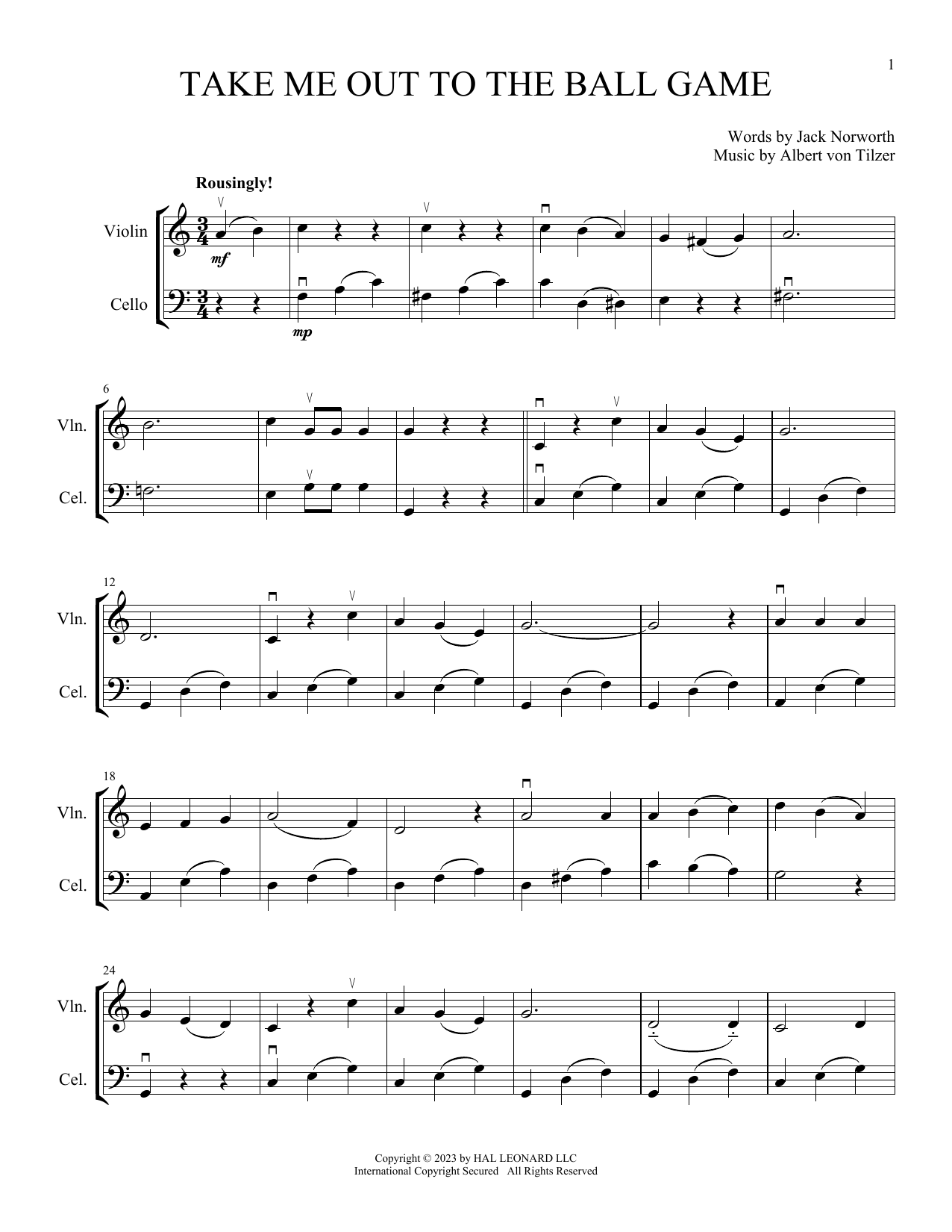 Produktbild zu: Take Me Out To The Ball Game (arr. Michelle Hynson)
