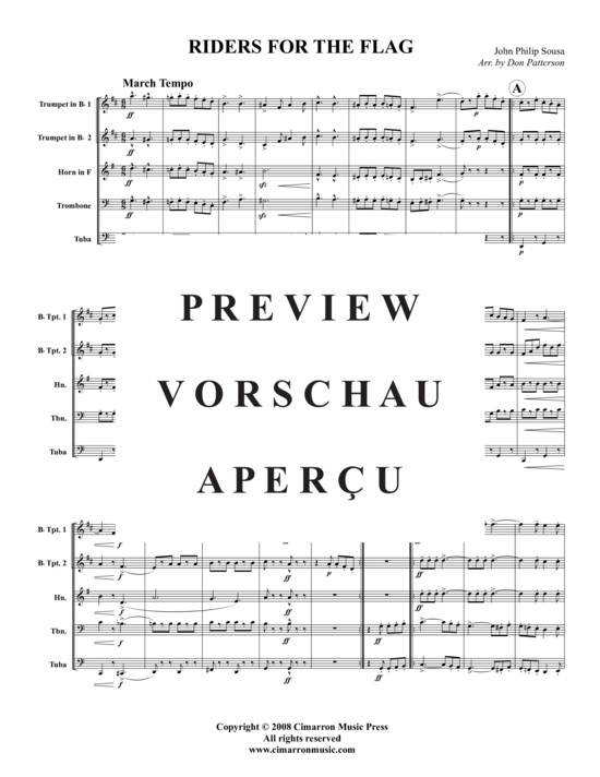 Produktgalerie: Seite 2 von 14 Riders for the Flag , , (Blechbläserquintett)