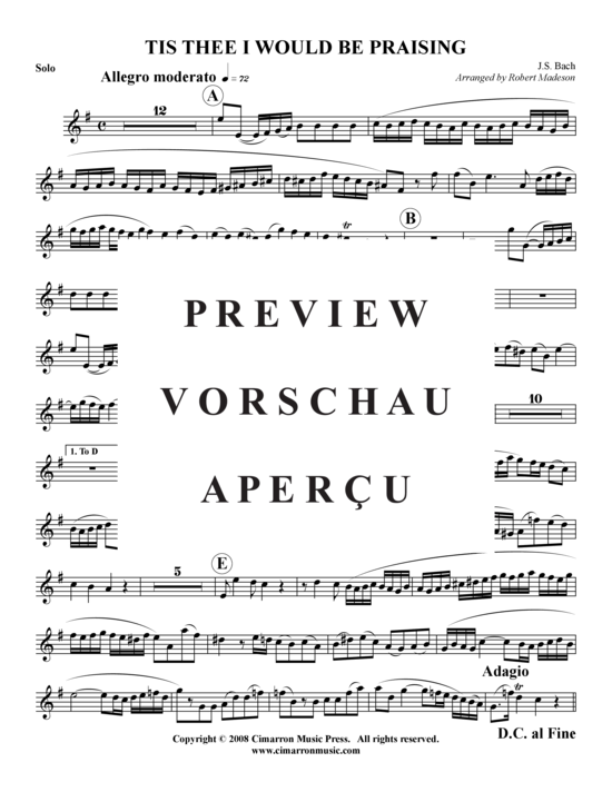 Product gallery: Page 9 of 9 Ich will nur dir zu Ehren leben , , (baritone/pos + piano)