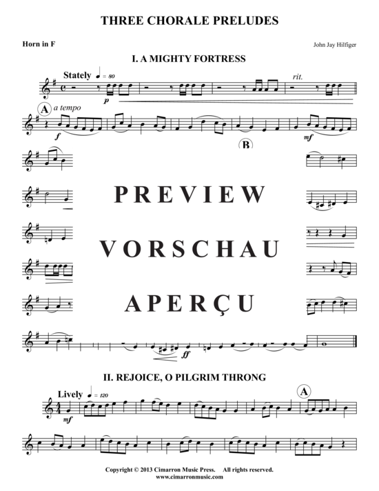 Produktgalerie: Seite 7 von 10 Drei Choral-Vorspiele , , (Trompete, Horn, Posaune)
