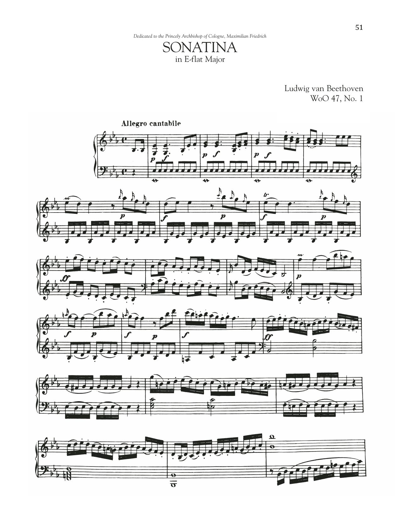 Product gallery: Page 1 of 1 Sonata In E-Flat Major, WoO 47, No. 1, Ludwig Van Beethoven