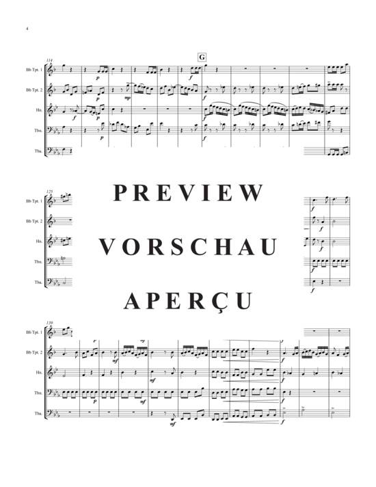 Produktgalerie: Seite 5 von 21 Finale aus Haydn’s Trompeten Concerto , , (Blechbläserquintett)