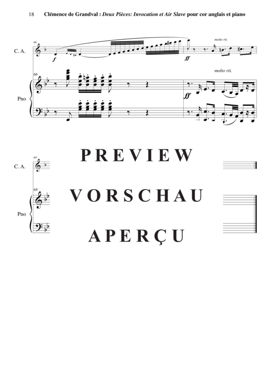 gallery: Deux Pièces : Invocation et Air Slave , , (Englischhorn + Klavier)