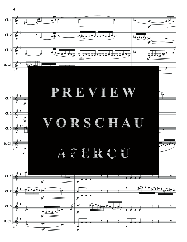 Product gallery: Page 8 of 11 String Quartet No. 1, Mvts. 2 and 3, , (Clarinet Quartet)