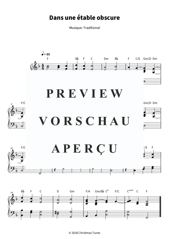 Produktgalerie: Seite 5 von 5 Dans une étable obscure - Un classique de Noël léger et contemplatif, , Klavier Solo