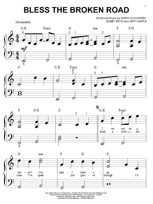 Produktgalerie: Seite 1 von 1 Bless The Broken Road, Rascal Flatts, Klavier