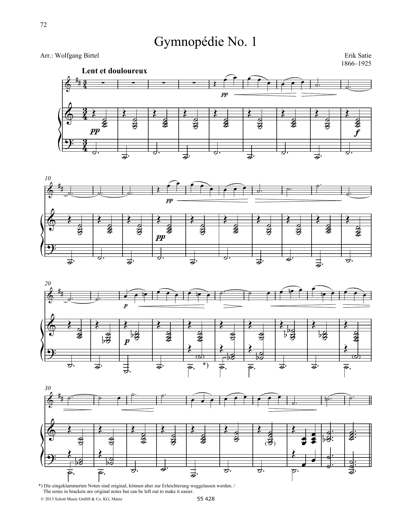 Produktbild zu: Gymnopédie No. 1