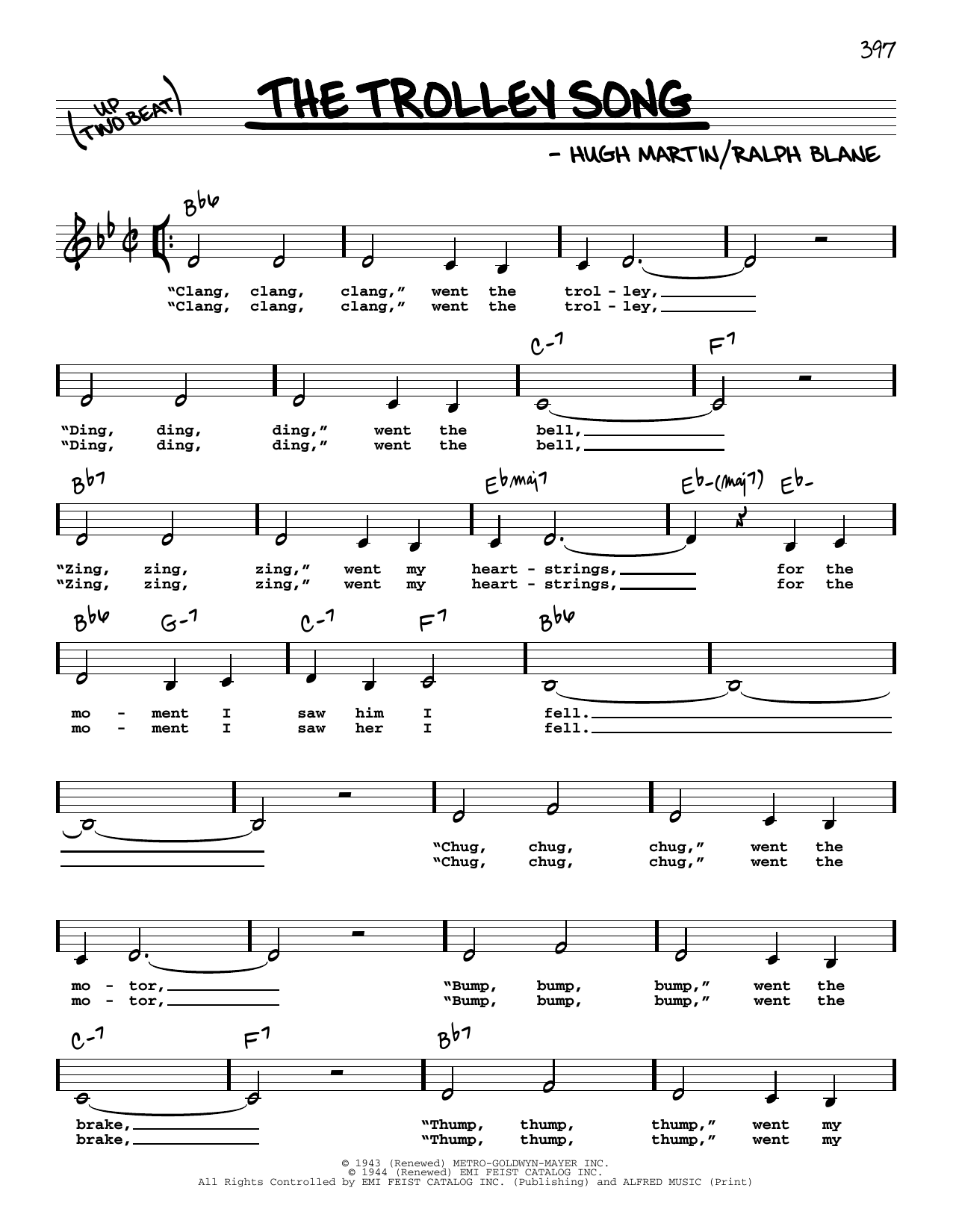 Produktbild zu: The Trolley Song (Low Voice)