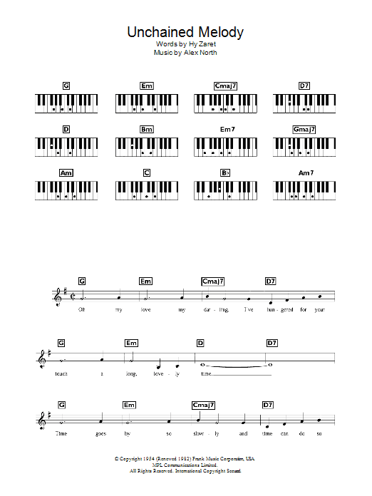 Produktgalerie: Seite 1 von 1 Unchained Melody, The Righteous Brothers, Klavier