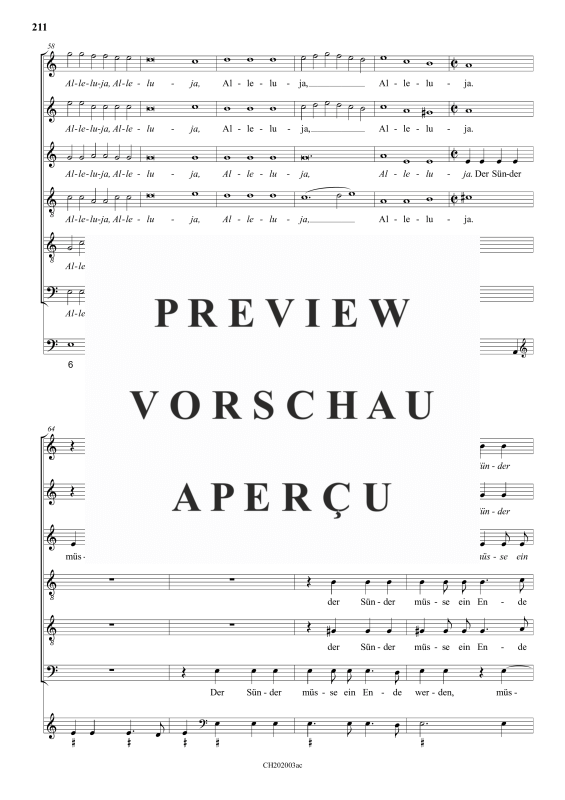 gallery: Alleluja, ich will dem Herren singen , , (Gemischter Chor 6-stimmig)