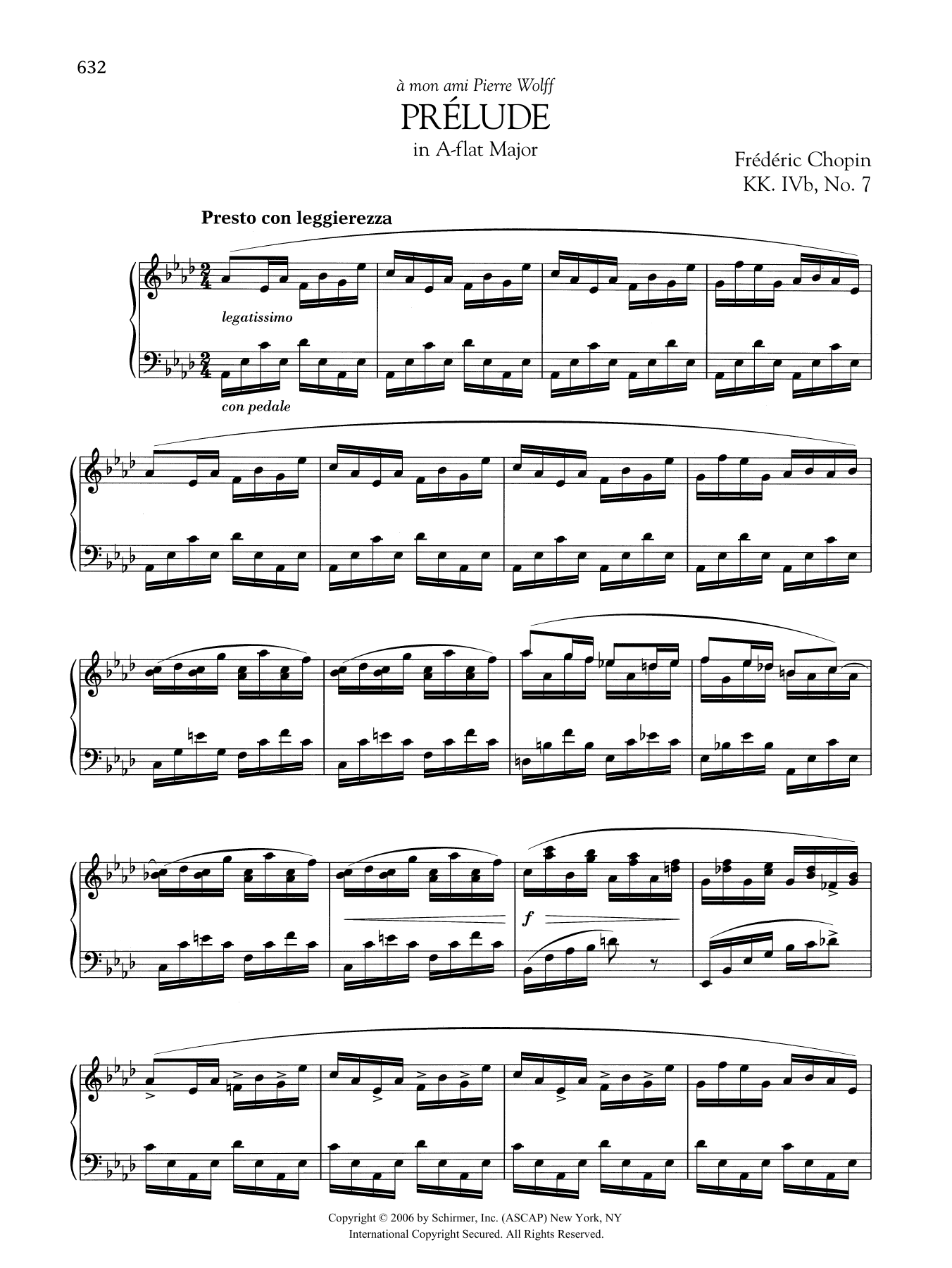 Product gallery: Page 1 of 1 Prélude in A-flat Major, KK. IVb, No. 7, Frédéric Chopin