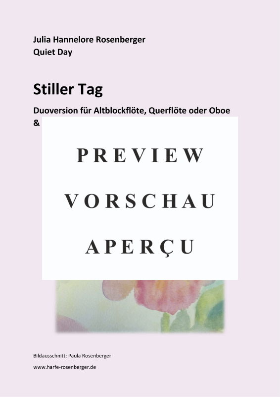 gallery: Stiller Tag, , (Duo for alto recorder / transverse flute / oboe concert harp / piano)