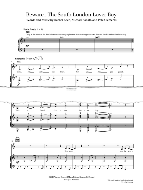 Produktgalerie: Seite 1 von 1 Beware..The South London Lover Boy, Raye, Gesang, Gitarre, Klavier