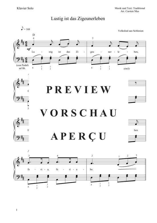 Product gallery: Page 2 of 3 Lustig ist das Zigeunerleben , , Piano Solo