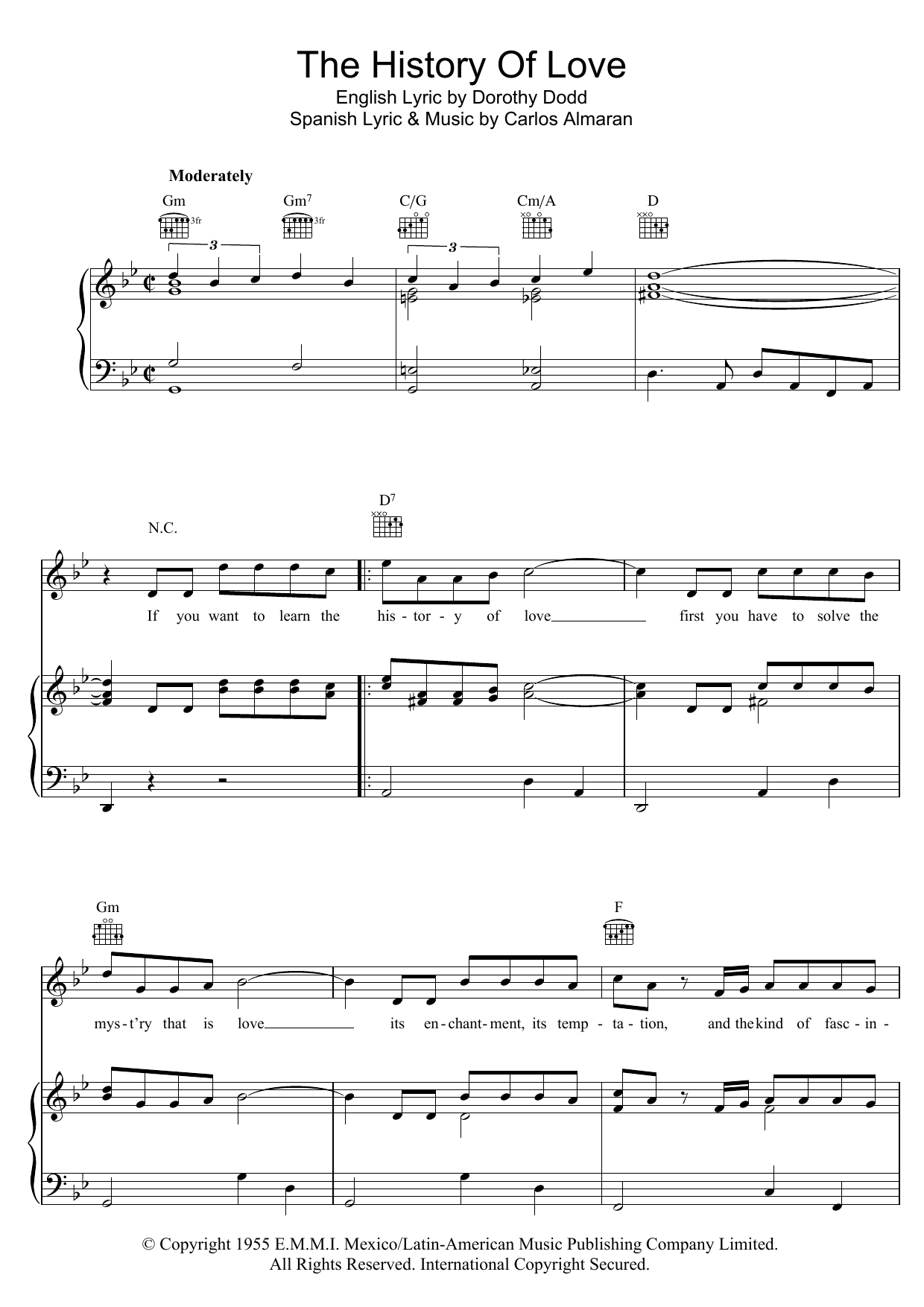 Produktgalerie: Seite 1 von 1 History Of Love (Historia De Un Amor), Carlos Almaran, Gesang, Gitarre, Klavier