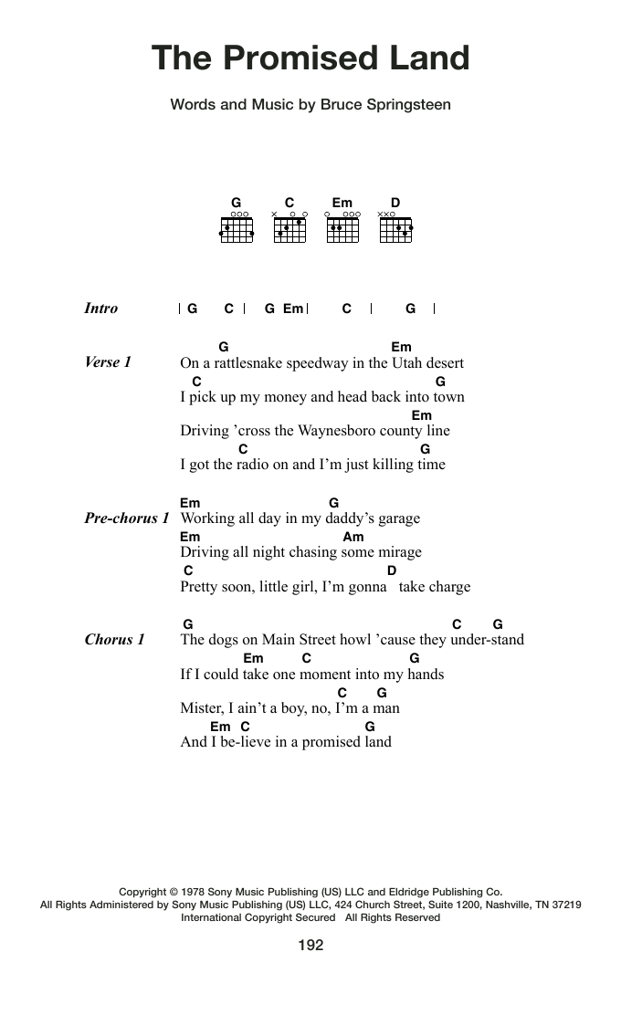 Produktgalerie: Seite 1 von 1 The Promised Land, Bruce Springsteen, Gitarre
