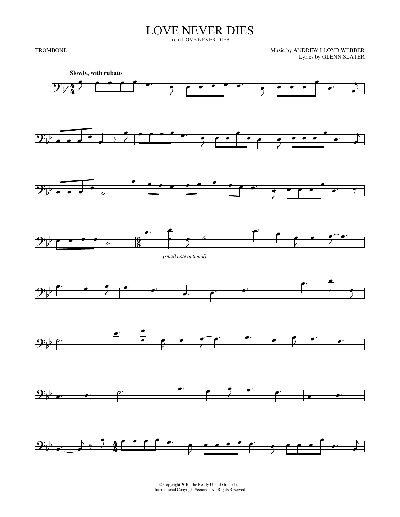 Product gallery: Page 1 of 1 Love Never Dies, Andrew Lloyd Webber