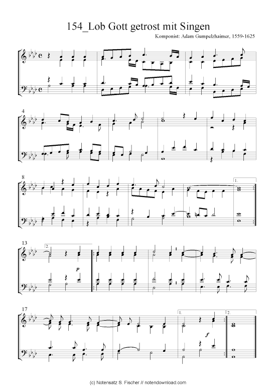 Product picture to: Lob Gott getrost mit Singen Adam Gumpelzhaimer, 1559-1625