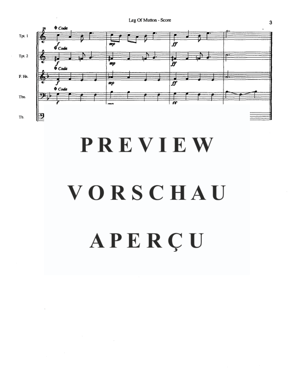 Product gallery: Page 5 of 11 Leg of Mutton, , Brass Quintet