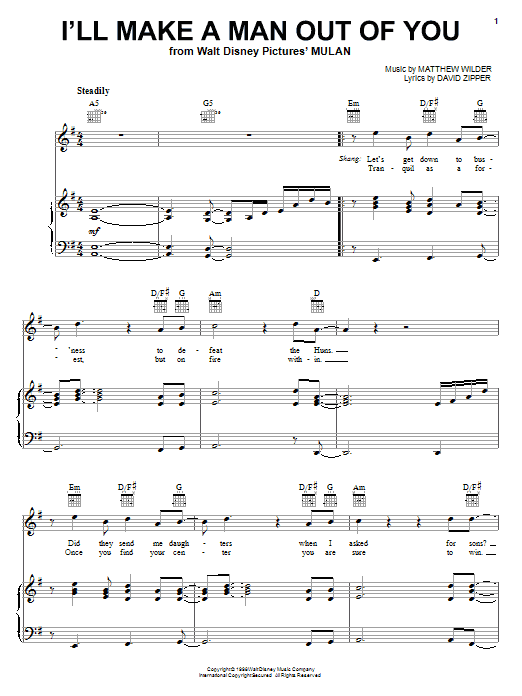 Produktbild zu: I'll Make A Man Out Of You (from Mulan)