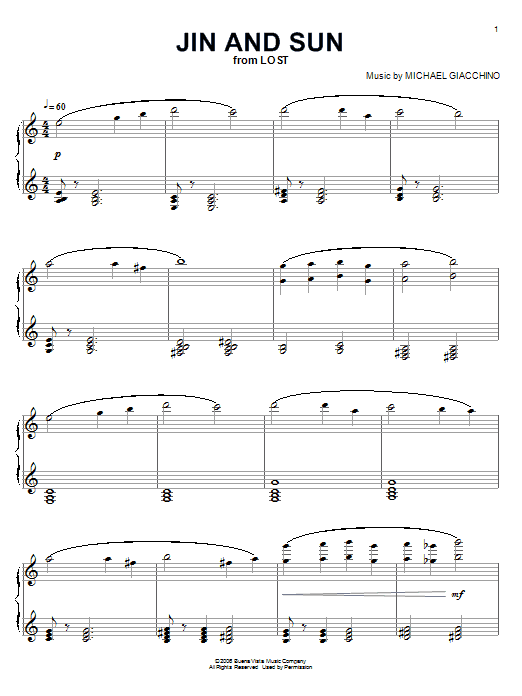 Product gallery: Page 1 of 1 Jin And Sun, Michael Giacchino