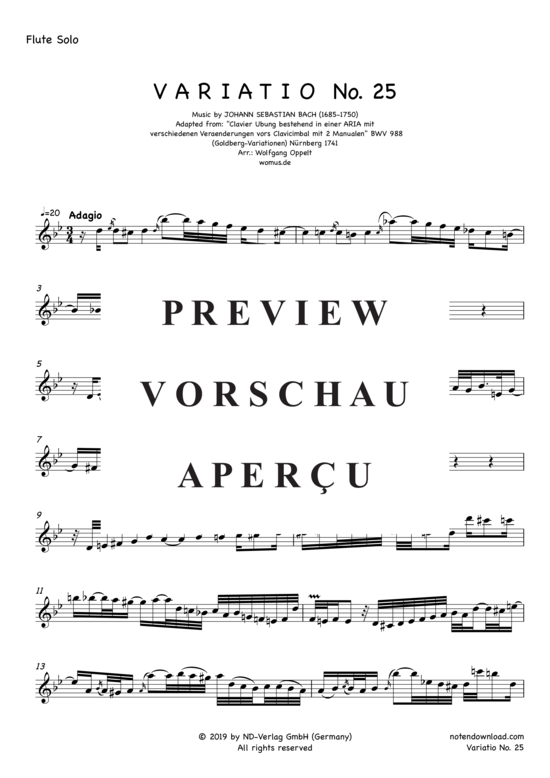 gallery: Variatio Nr. 25 (Goldberg-Variationen) , ,  (Querflöte + Klavier/Orgel)
