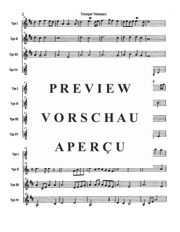 Produktgalerie: Seite 4 von 11 Trumpet Voluntary, , Trompeten Quartett