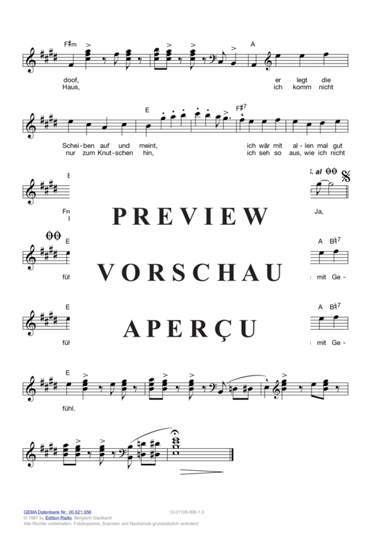 Produktgalerie: Seite 8 von 11 Liebe ist doch kein Ringelreih'n , Gitte, (Melodie-Stimmen in C/B/Es)