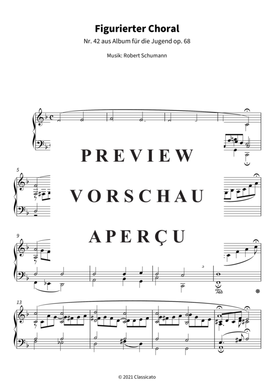 Product gallery: Page 4 of 5 Figurierter Choral - Nr. 42 aus Album für die Jugend op. 68 , , Piano Solo
