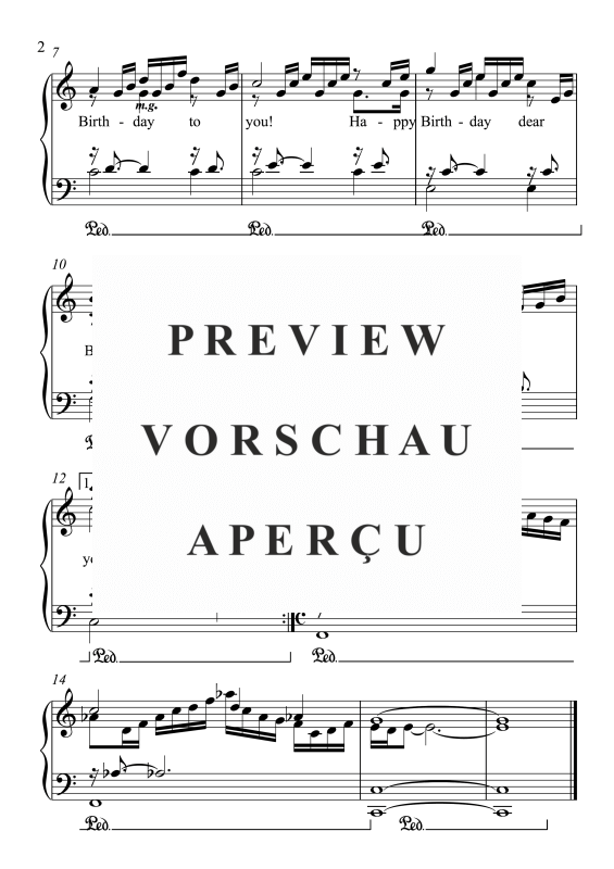 Product gallery: Page 3 of 3 Happy Birthday à la Bach 2, Inagawa, Akiko, Piano Solo