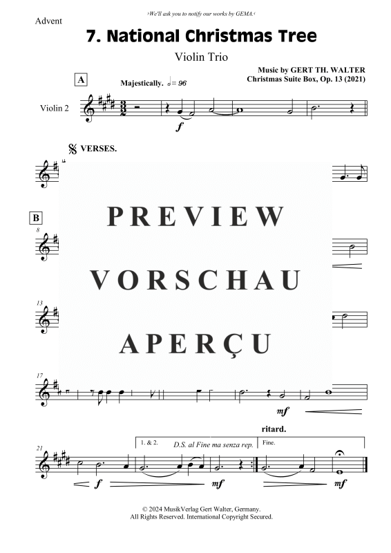 Produktgalerie: Seite 5 von 6 National Christmas Tree, , (Geigentrio)