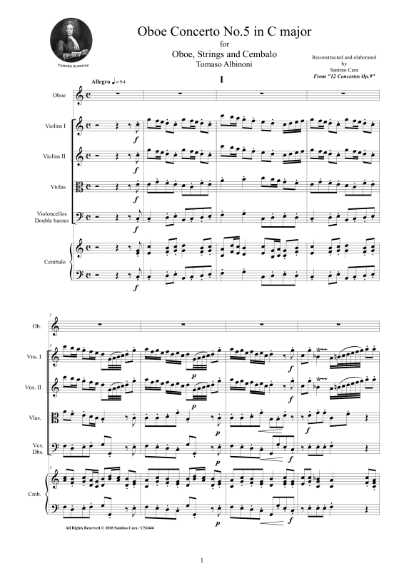 Produktbild zu: Concerto No.5 in C-Dur Op.9Tomaso Albinoni
